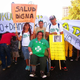 Cecilia Heyder (in wheelchair) at an April 2014 protest she organized in Santiago for medical marijuana legalization.